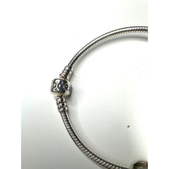 Pandora Sterling Silver Charm Bracelet With Beads & Charms - Picture 5 of 8